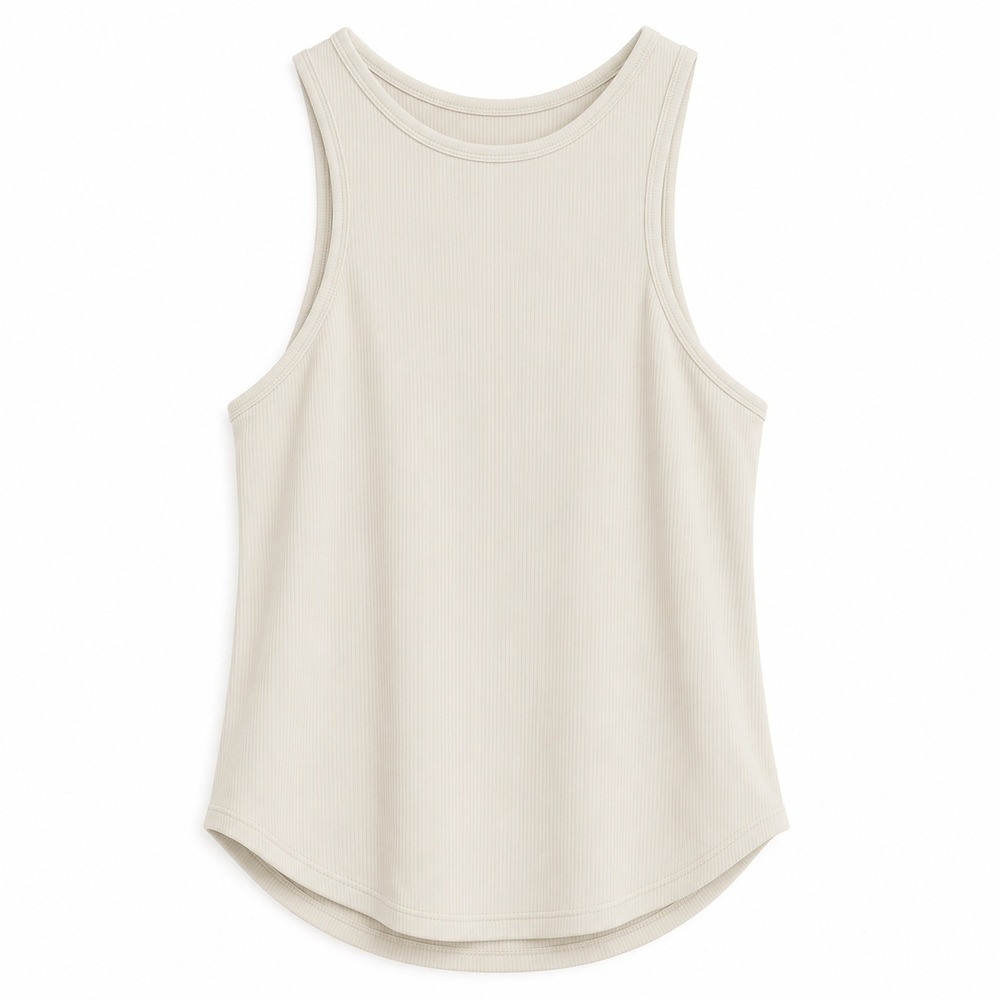 Lululemon Modal Silk Twist-Back‎ Yoga Tank Top Bone Size 2